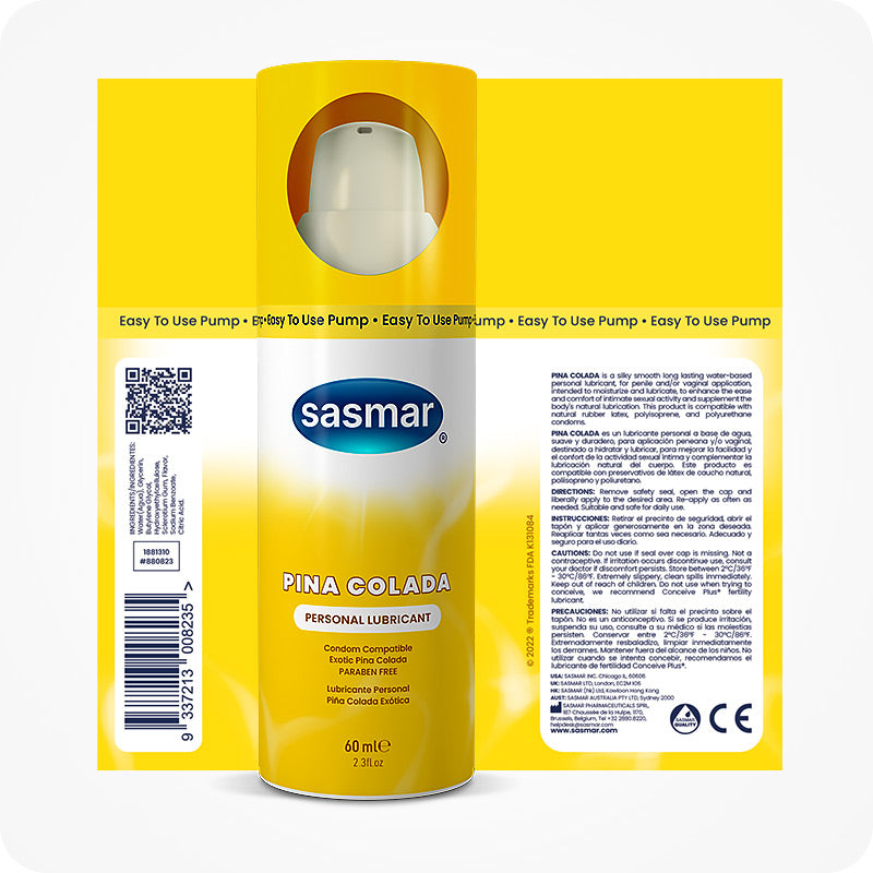Sasmar Pina Colada Flavor Personal Lubricant